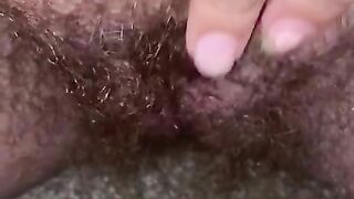 Showing off my sexy hairy pussy