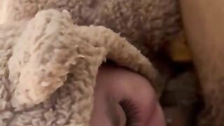 Baby bear swallowing dick