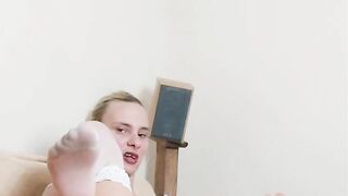 the first double penetration of the pussy and ass of a Polish mature blonde