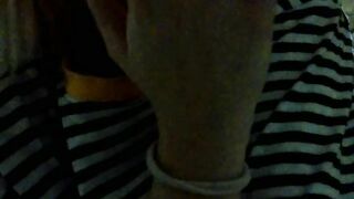 Evening homemade beautiful masturbation with a gentle orgasm