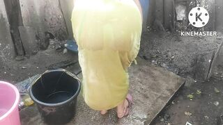 Anita yadav bathing before oil massage