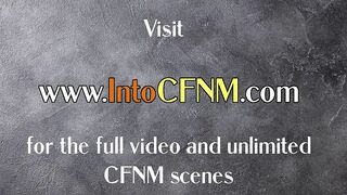 CFNM group BJ n HJ with cum on tits ending by British sluts