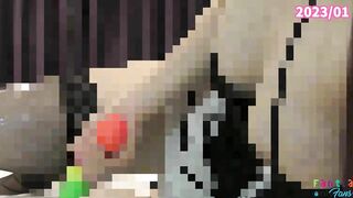 [POV] A slut who gives a high-speed handjob while showing her areola [Japanese Hentai Big tits