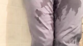 Teen SOAKS pants - I BARELY made it to the tub.