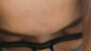 Coed glasses cum in