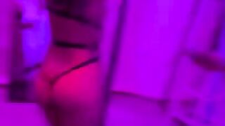 PussyJett sucks dildo on mirror horny after clubbing Funny pov PoleDance. Asian Part 3