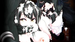 【H GAME】魔女は復讐の夜に♡アニメーション③ Hシーン紹介 肉便器 3P エロアニメ