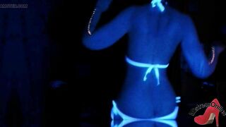 MistressOnline in magic blacklight