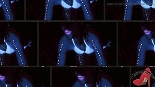 MistressOnline in magic blacklight