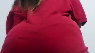 BBW wearing ex's shirt to be a slut on internet