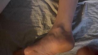 Cumblasting wifes feet