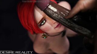 The Witcher Triss jugando con una enorme polla negra - Hentai Sin Censura (Hot MILF, Creampie) by Desire Reality