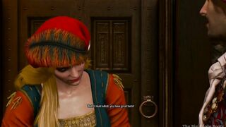 Dandelion takes Priscilla from behind Witcher 3