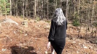 Sub Sarah Ordered to Masturbate in the Woods