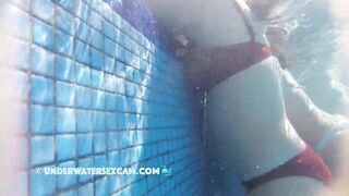 HOT BIKINI TEEN18+ MASTURBATES IN A PUBLIC POOL WITH AN UNDERWATER JET STREAM