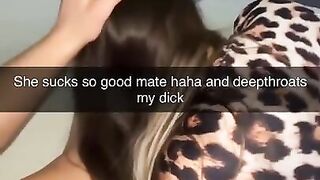 Cheating wife fucks Guy after Bar on Snapchat Cuckold