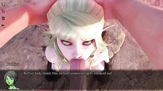 Oral Creampie on Green Eyed Elf - Goblin Layer