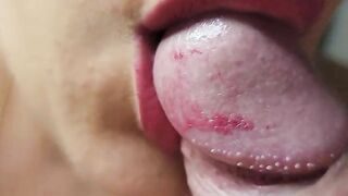 Sucking off Boyfriend's Hard Throbbing Cock - He can barely handle my strong mouth!