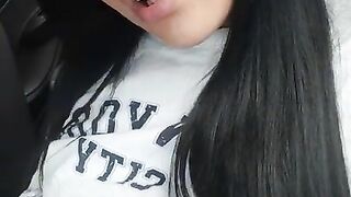 My stepsister sends me a very sexy video in the car