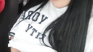 My stepsister sends me a very sexy video in the car