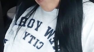 My stepsister sends me a very sexy video in the car