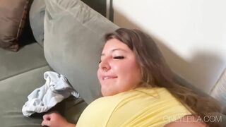 Thick BBW Sloppy Deepthroat and Fucks Stranger at the Gym Caught by Roommate