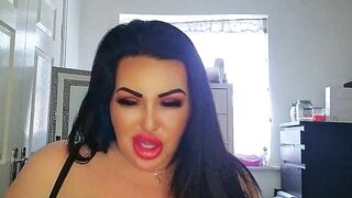 Fat slut homewrecker MiaMilf BBW British Big tit Chav secret video call teases + plays