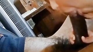 Husband Watches His Wife Suck Black Dick