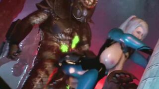 SAMUS PENETRATED BY PREDATOR