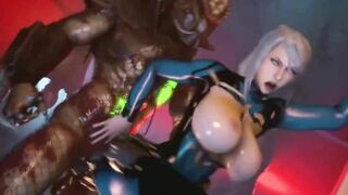 SAMUS PENETRATED BY PREDATOR