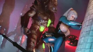 SAMUS PENETRATED BY PREDATOR