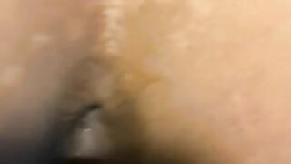 Cumming on teen butthole