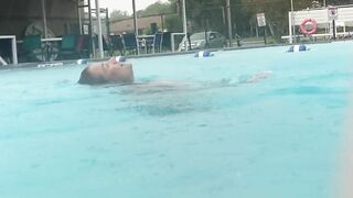 Having sex in a public pool during the hurricane live action