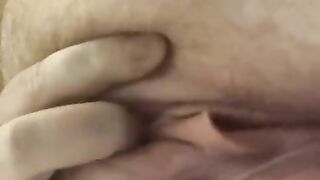 rubbing my wet clit