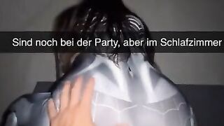 18 year old Cosplay Teen cheats at Party! Snapchat German