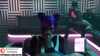 Cyberpunk Sex Doll Serves Client With Deep Blowjob ????| Hottest Blender Hentai Cyberpunk 2077 4K 60fp