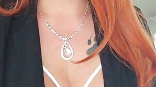 Horny ginger mom gives her boobs och pleasure to ginger son