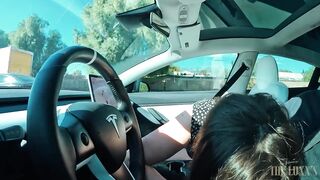 She got horny during the roadtrip and wanted my cock