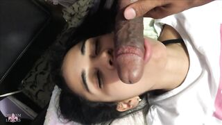 Massage with my cock on your face | slow blowjob + CUM IN MOUTH