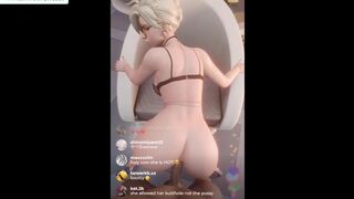 MERCY HARD ANAL FUCKED ON INSTAGRAM LIVESTREAM | HOTTEST OVERWATCH HENTAI ANIMATION 4K 60FPS