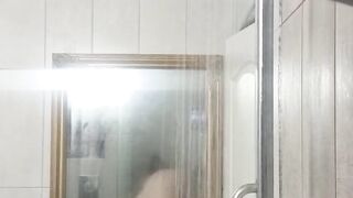 Spying on my step sister with HUGE BOOBS while showering SHHHHHH