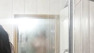 Spying on my step sister with HUGE BOOBS while showering SHHHHHH