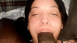 Latina Wife Awaken & Throat Fucked By BBC (Cum shot)