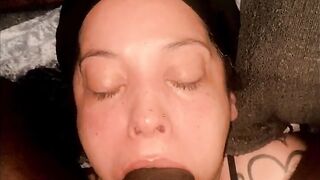 Latina Wife Awaken & Throat Fucked By BBC (Cum shot)