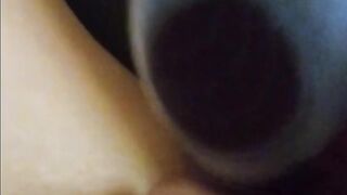 Playing with my wet throbbing pussy and perky nipples ends with a good orgasm with my vibrator...