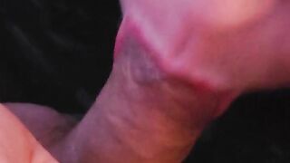 Milf sucks a dick close up