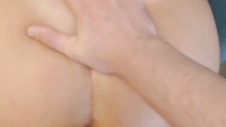 All my cum leaks out of MILF's ass