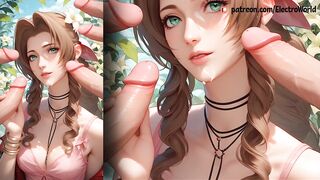 Aerith Gainsborough from Final Fantasy shows off her perfect body