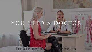 Shy Girl With Boots And Stockings Visits Slutty Doctor