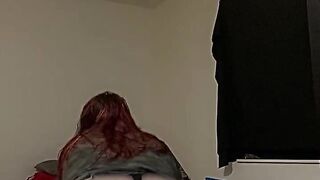 Bbw red head white girl touches toes